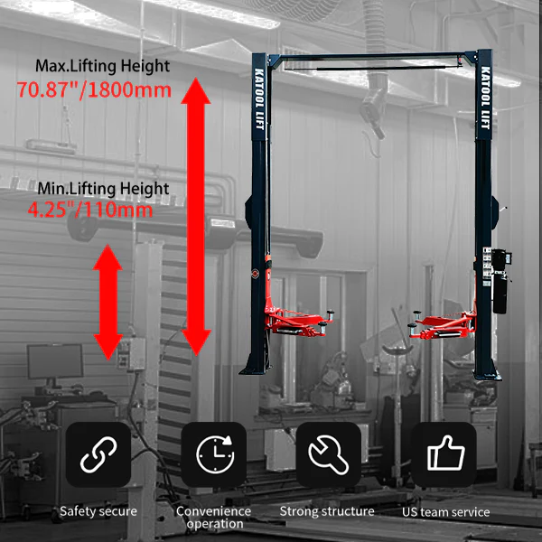 AS110D Two Post Vehicle Lift 11000 lbs By KaTool