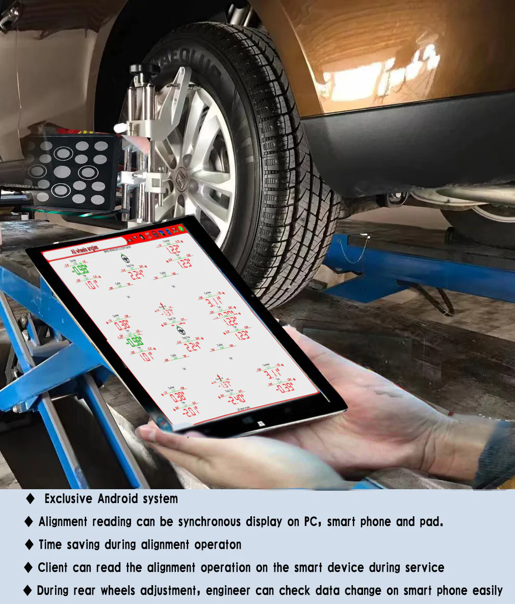 AV651 Wheel Alignment Machine Works on Two Post And Scissor Lift By Ka Tool
