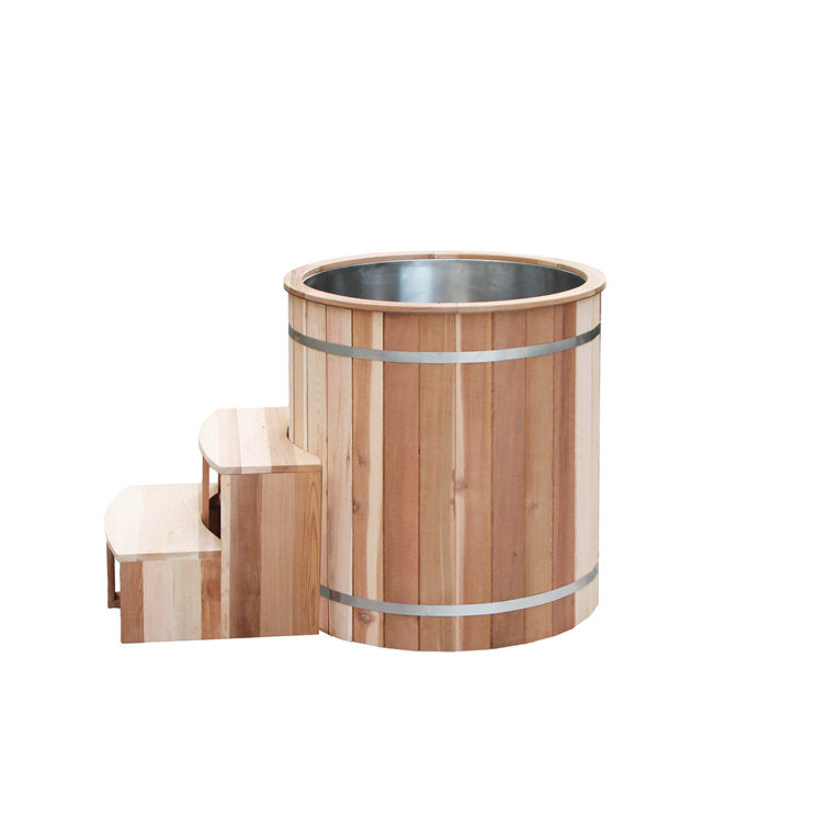 Anyi 110 Volt 1 – Person Solid Wood Cylinder Plug And Play Hot Tub