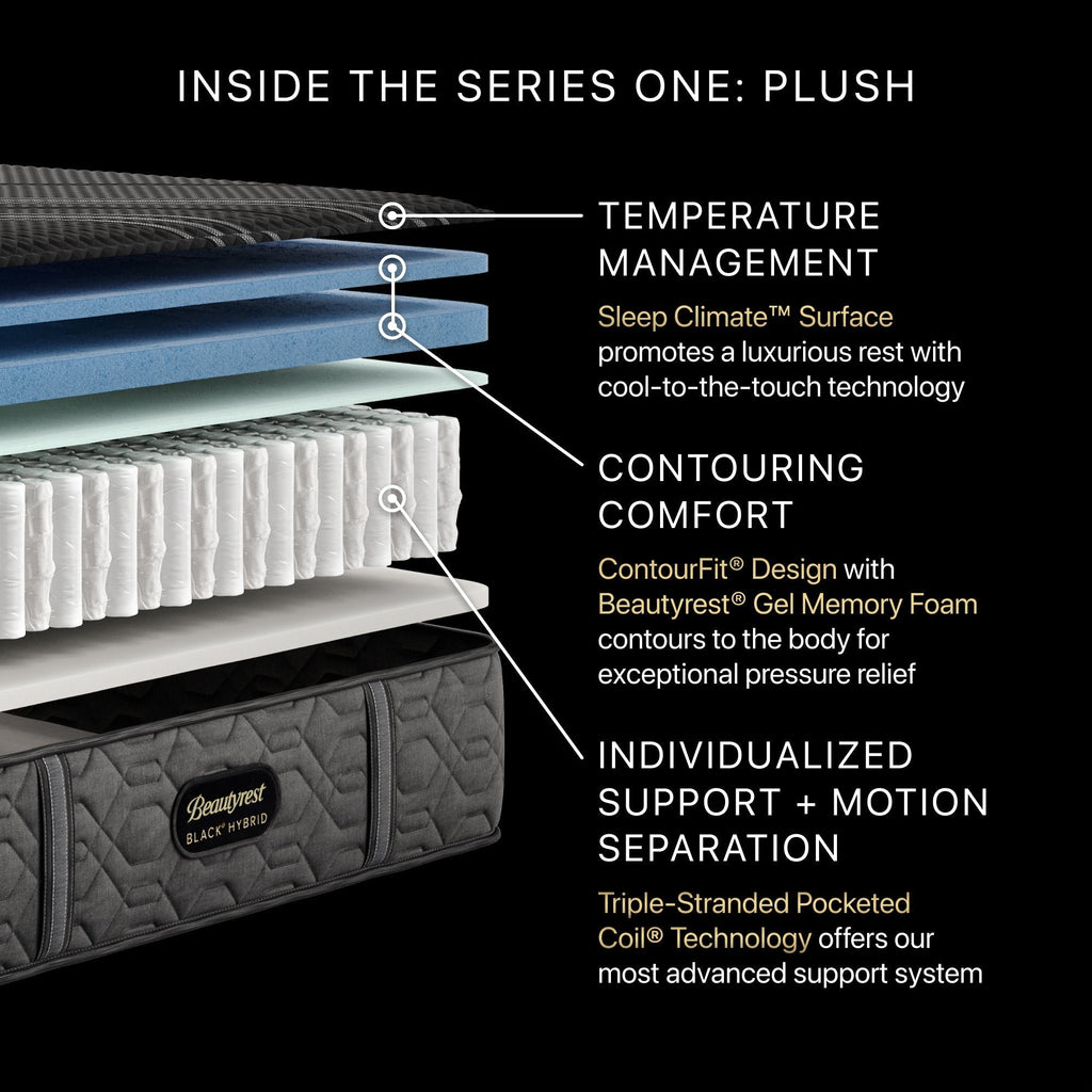 Beautyrest Black® Hybrid Series One Plush Mattress