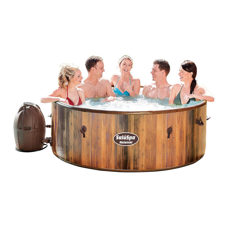 Bestway SaluSpa Helsinki 7 Person Inflatable Hot Tub Spa w/ Algaecide Treatment