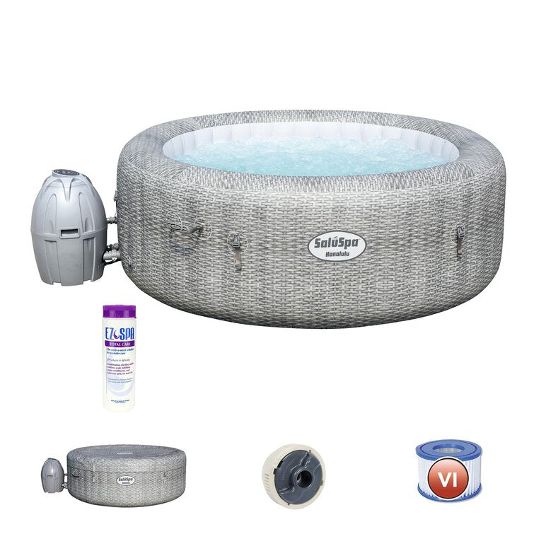 Bestway Saluspa Airjet 6 Person Inflatable Hot Tub Spa with Chemical Treatment