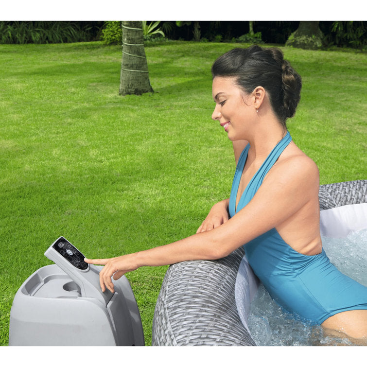 Bestway Saluspa Airjet 6 Person Inflatable Hot Tub Spa with Chemical Treatment