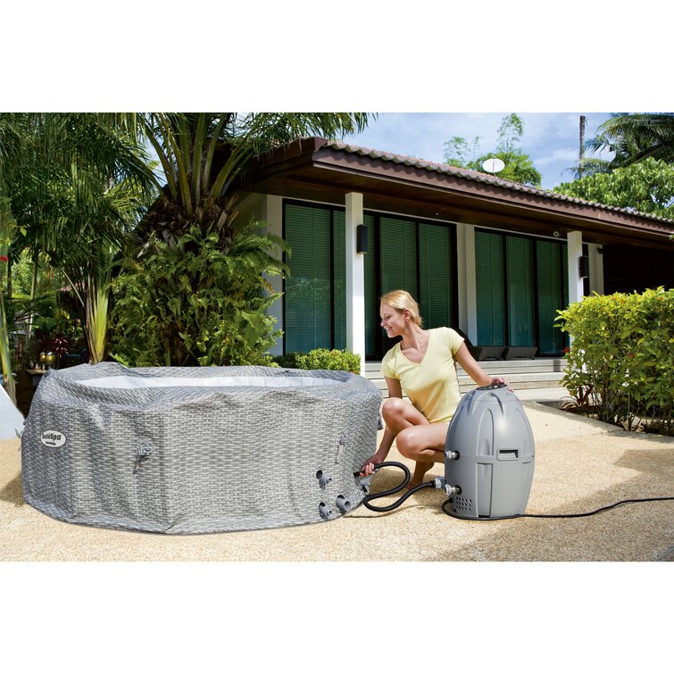 Bestway Saluspa Airjet 6 Person Inflatable Hot Tub Spa with Chemical Treatment