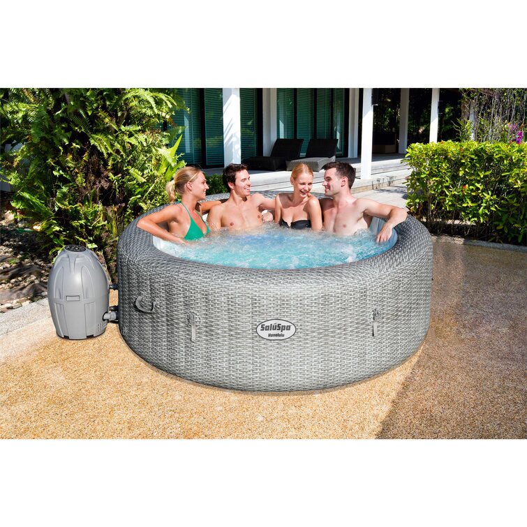 Bestway Saluspa Airjet 6 Person Inflatable Hot Tub Spa with Chemical Treatment