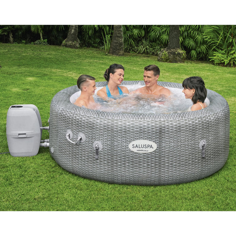 Bestway Saluspa Airjet 6 Person Inflatable Hot Tub Spa with Chemical Treatment
