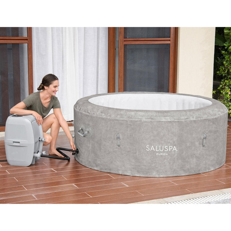 Bestway Zurich SaluSpa 2-4 Person Inflatable Round Hot Tub with 120 AirJets