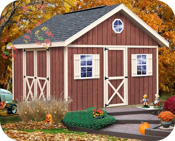 Fairview 12×16 Wood Storage Shed Kit – ALL Pre-Cut