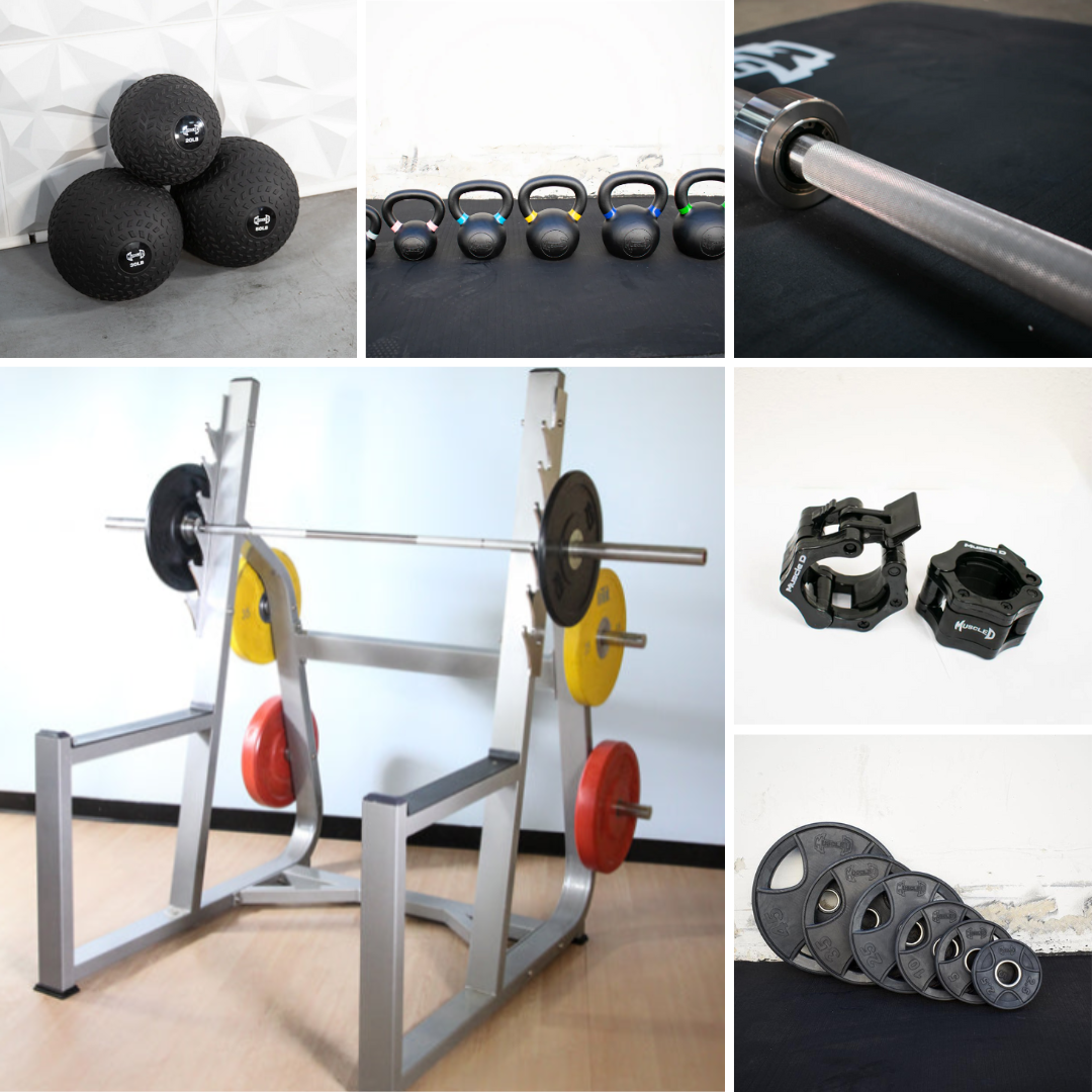 Commercial Squat Rack Kits – Muscle D Fitness – Gym Storage – Black / Silver