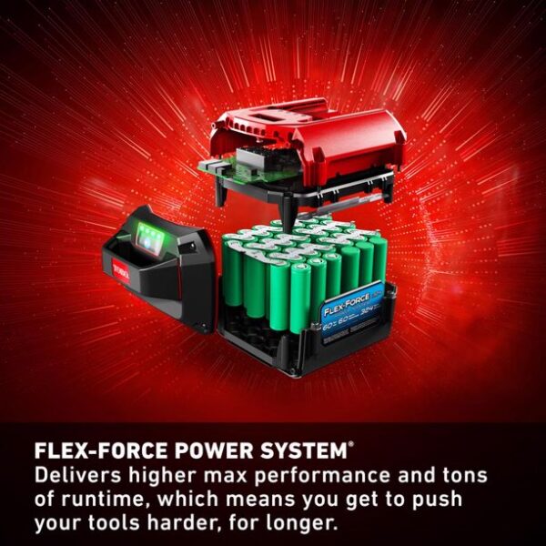 Flex-Force 60V Cordless 2-Tool Combo Kit 22 in. Recycler Walk Behind Lawn Mower &amp; Leaf Blower w/Charger &amp; Batteries