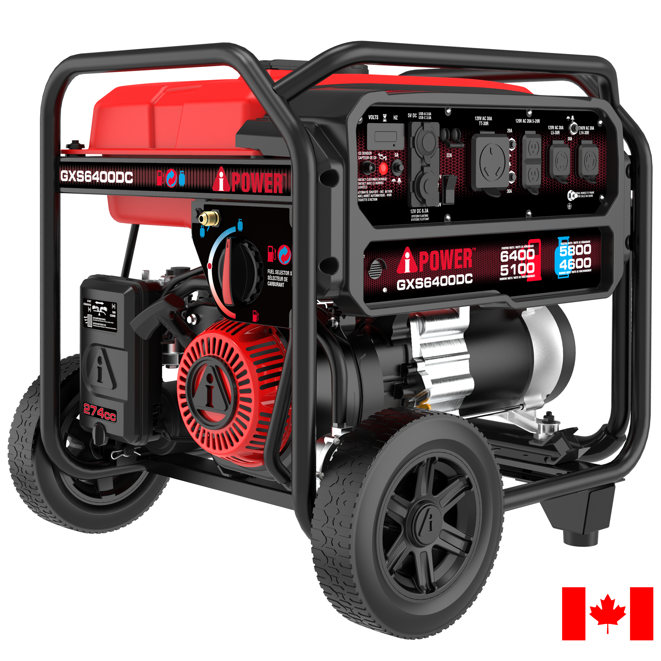GXS6400DC – Dual Fuel Portable Generator