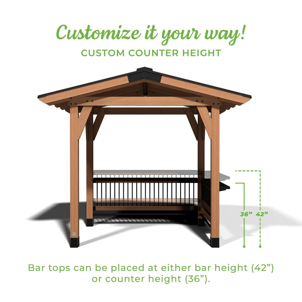 Granada Grill Gazebo with Outdoor Bar