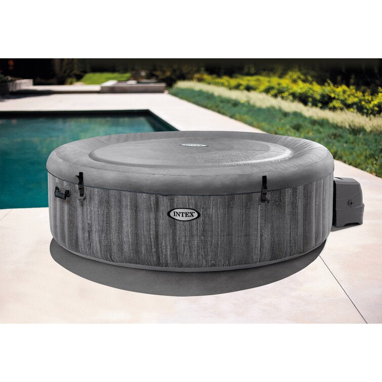 Intex 6 – Person 170 – Jet Vinyl Round Inflatable Hot Tub in Gray