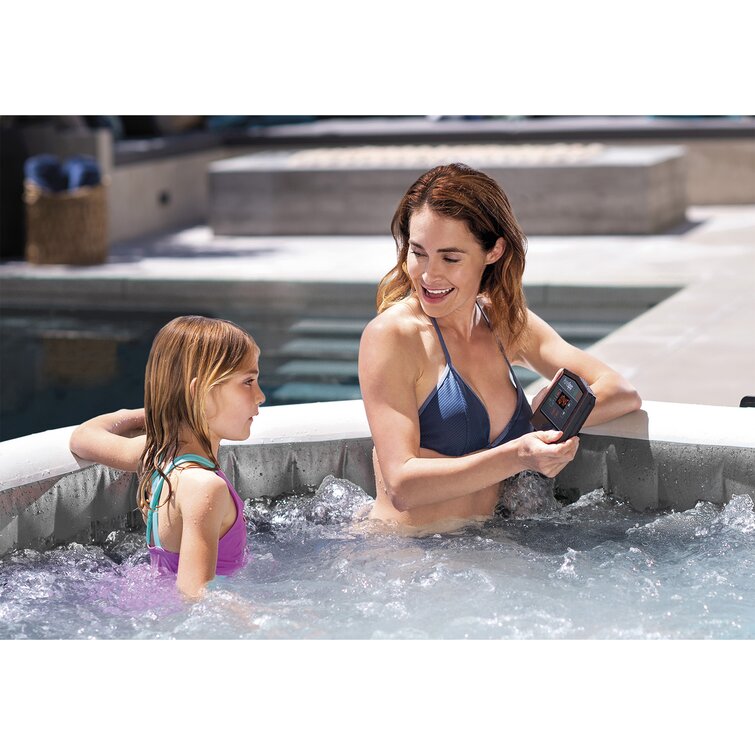 Intex 6 – Person 170 – Jet Vinyl Round Inflatable Hot Tub in Gray