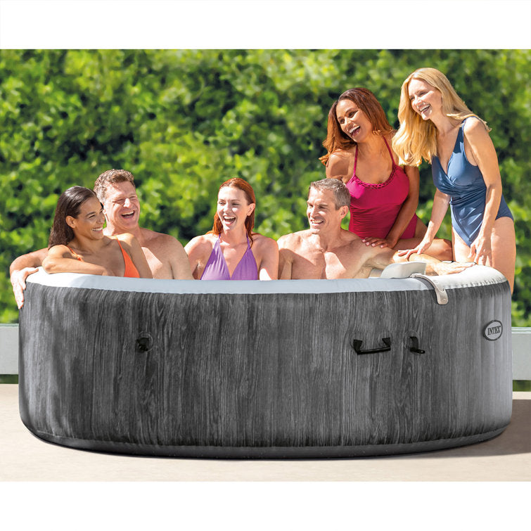 Intex Purespa Plus Inflatable Hot Tub Jet Spa with 4 Headrest Pillows
