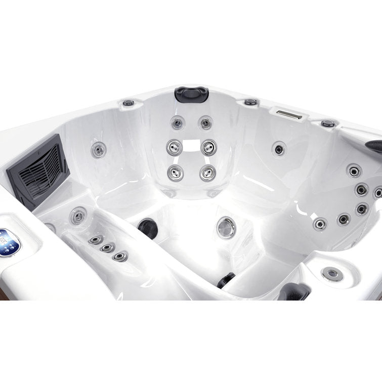 Luxuria Spas 220 Volt 6 – Person 55 – Jet Square Plug & Play Hot Tub with Ozonator