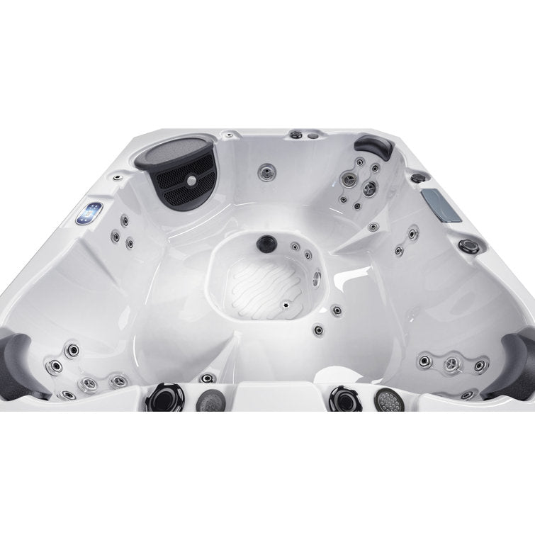 Luxuria Spas 220 Volt 7 – Person 55 – Jet Square Plug & Play Hot Tub with Ozonator