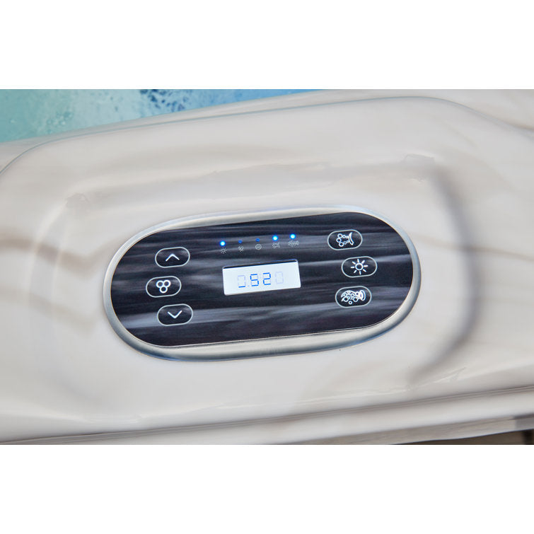 Luxury Spas 5 – Person 52 – Jet Acrylic Square Hot Tub with Ozonator in Gray