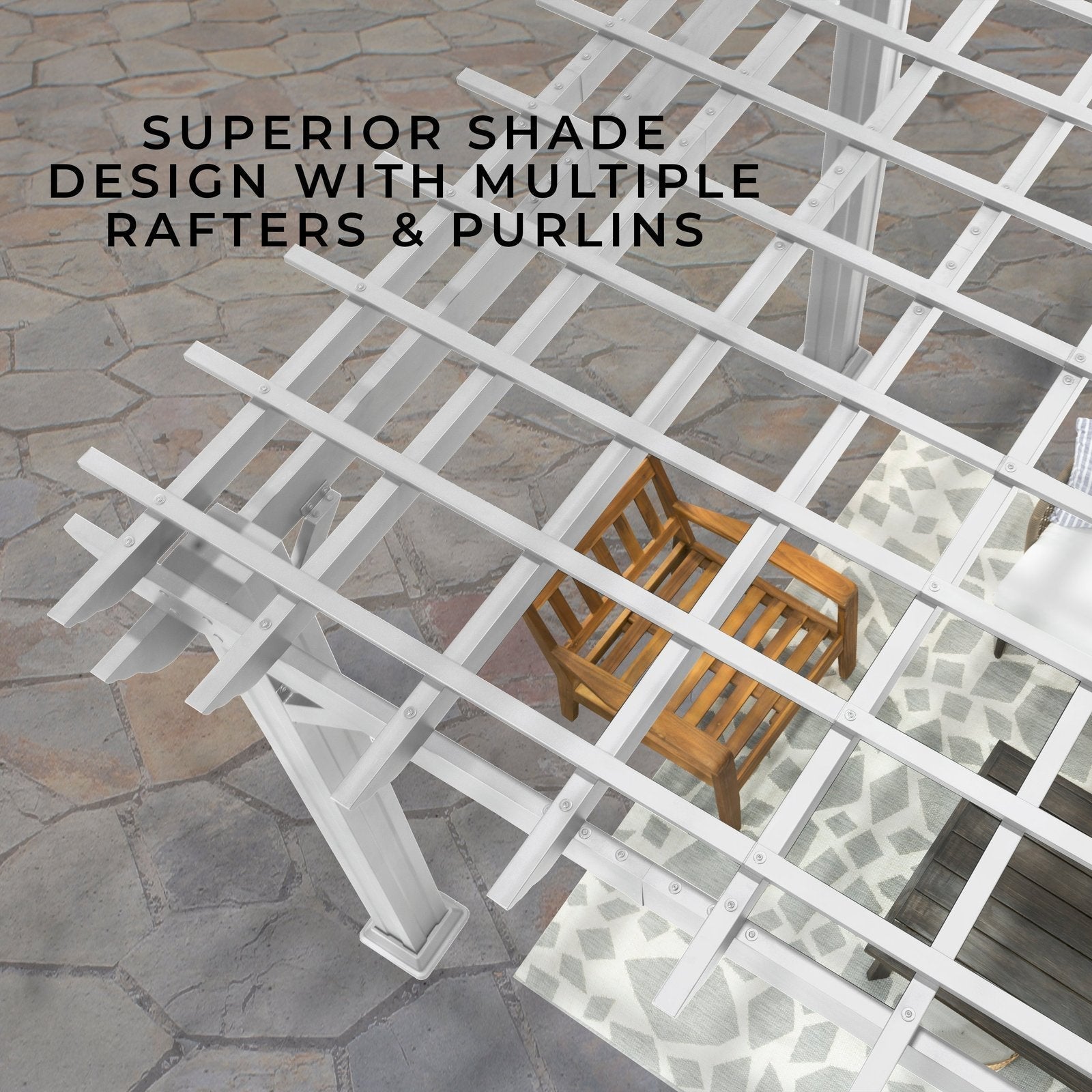 14×10 Hawthorne Traditional Steel Pergola With Sail Shade Soft Canopy