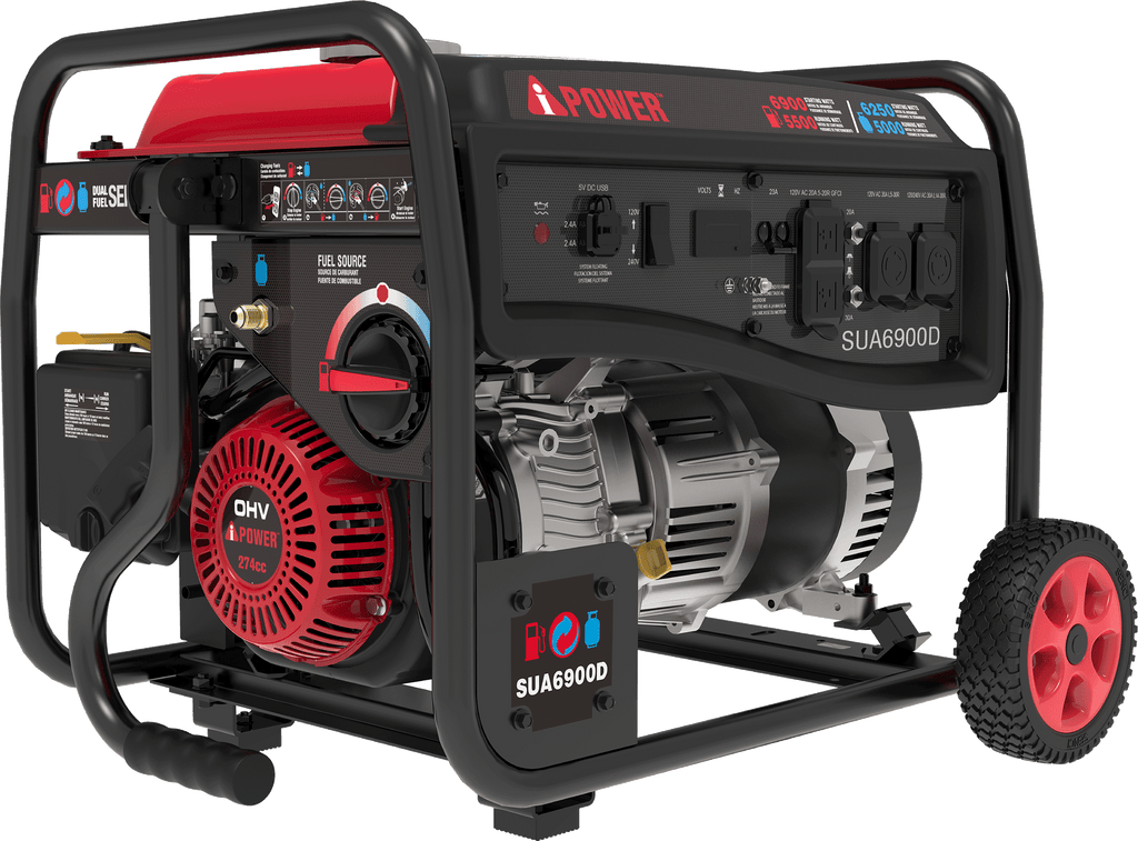 SUA6900D – 6900 Watt<br> Dual Fuel Portable Generator