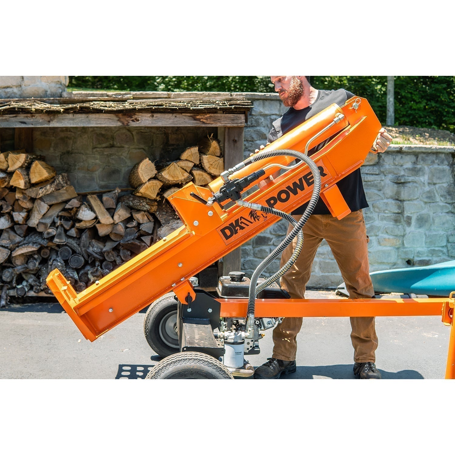 Detail K2 27 Ton Horizontal/Vertical Hydraulic Gas Log Splitter-OPS227