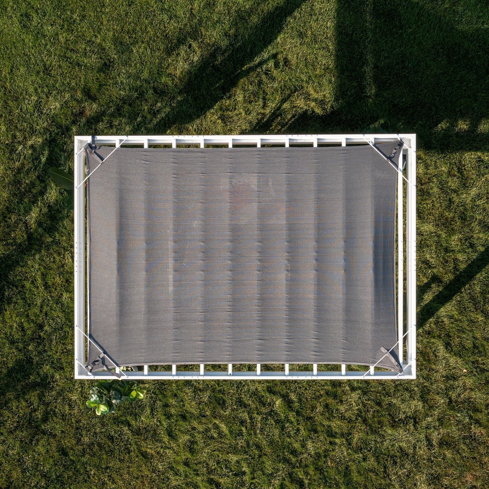 14×12 Windham Modern Steel Pergola With Sail Shade Soft Canopy