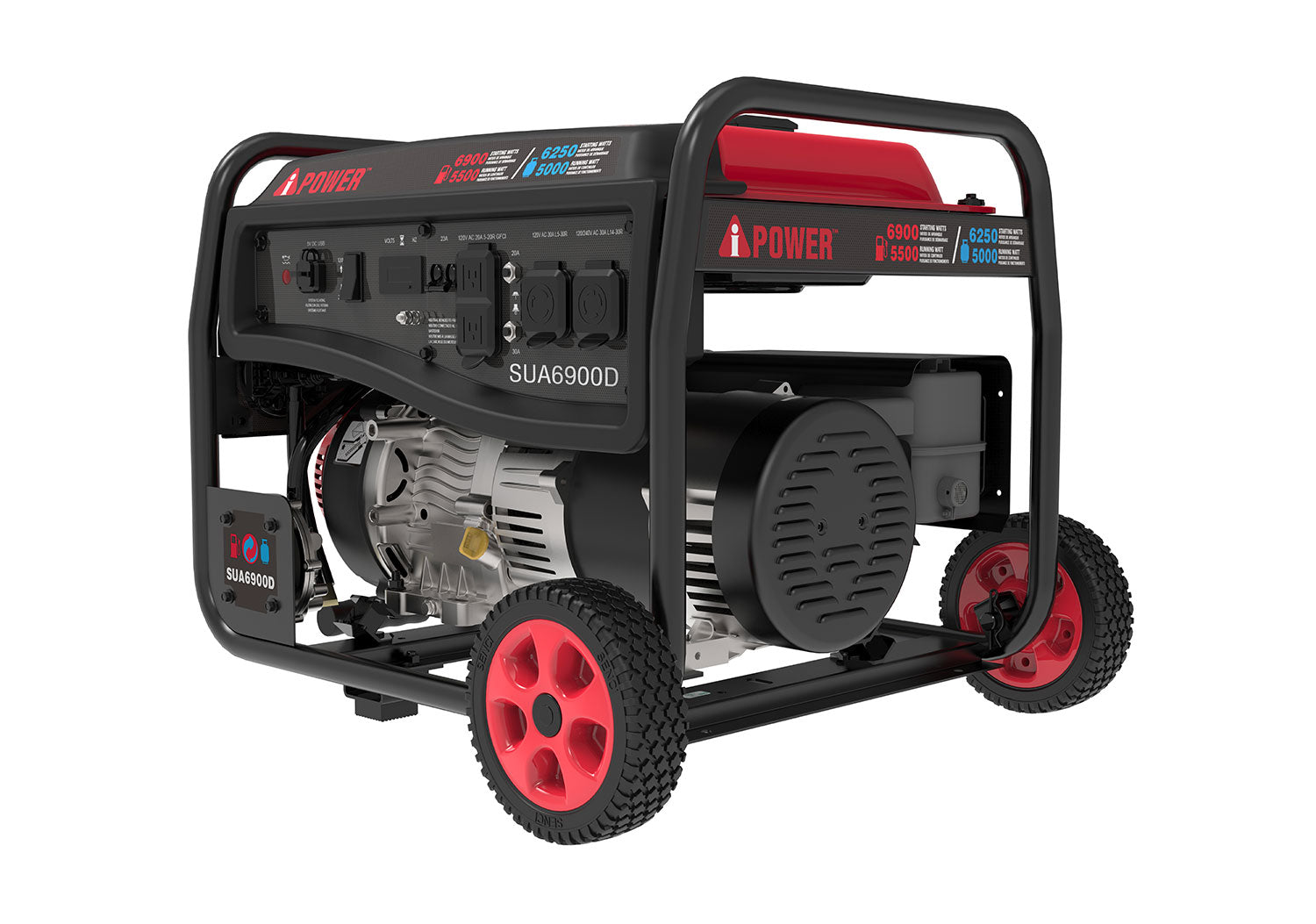 SUA6900D – 6900 Watt<br> Dual Fuel Portable Generator