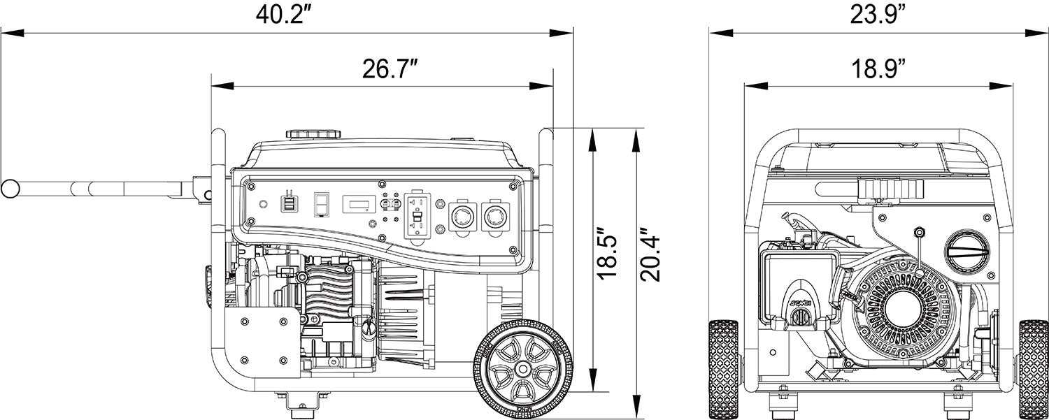 SUA6900D – 6900 Watt<br> Dual Fuel Portable Generator
