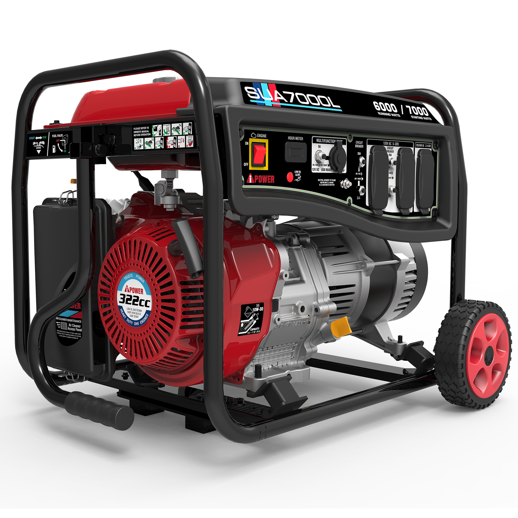SUA7000L – 7000 Watt<br> Portable Generator