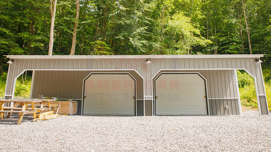 28x41x11 Garage with Lean-to