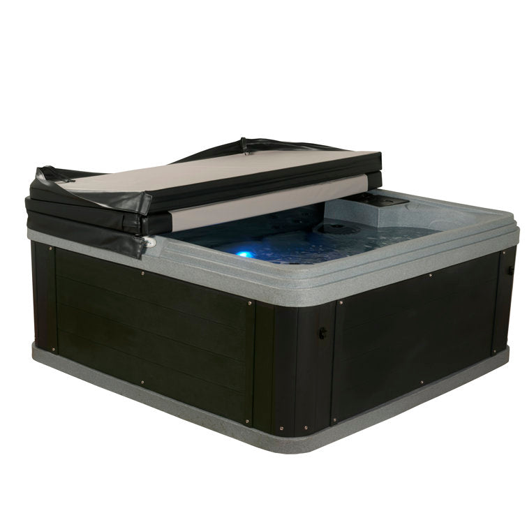 Soothe 7-Person 70 Stainless Jet Hot Tub with True Stainless Heater, Ozone Multi LED Lighting and Ice Bucket