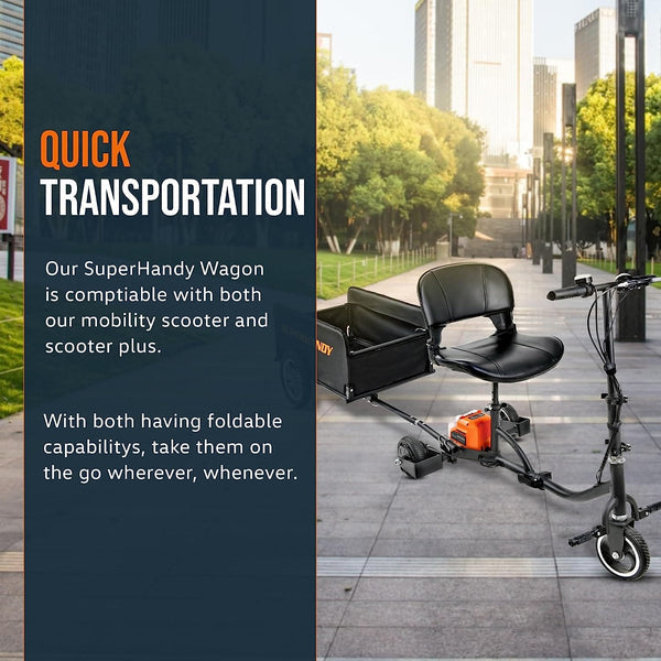 SuperHandy Lightweight Scooter Cargo Trailer GUT157 155 lbs Capacity