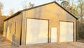 30x50x12 Tan Vertical Roof Garage | 30x50 steel building for sale | 30x50 metal buildings near me