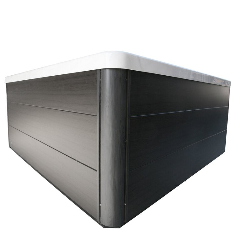 WSINC 5 – Person 32 – Jet Acrylic Square Hot Tub with Ozonator in Grey Oak