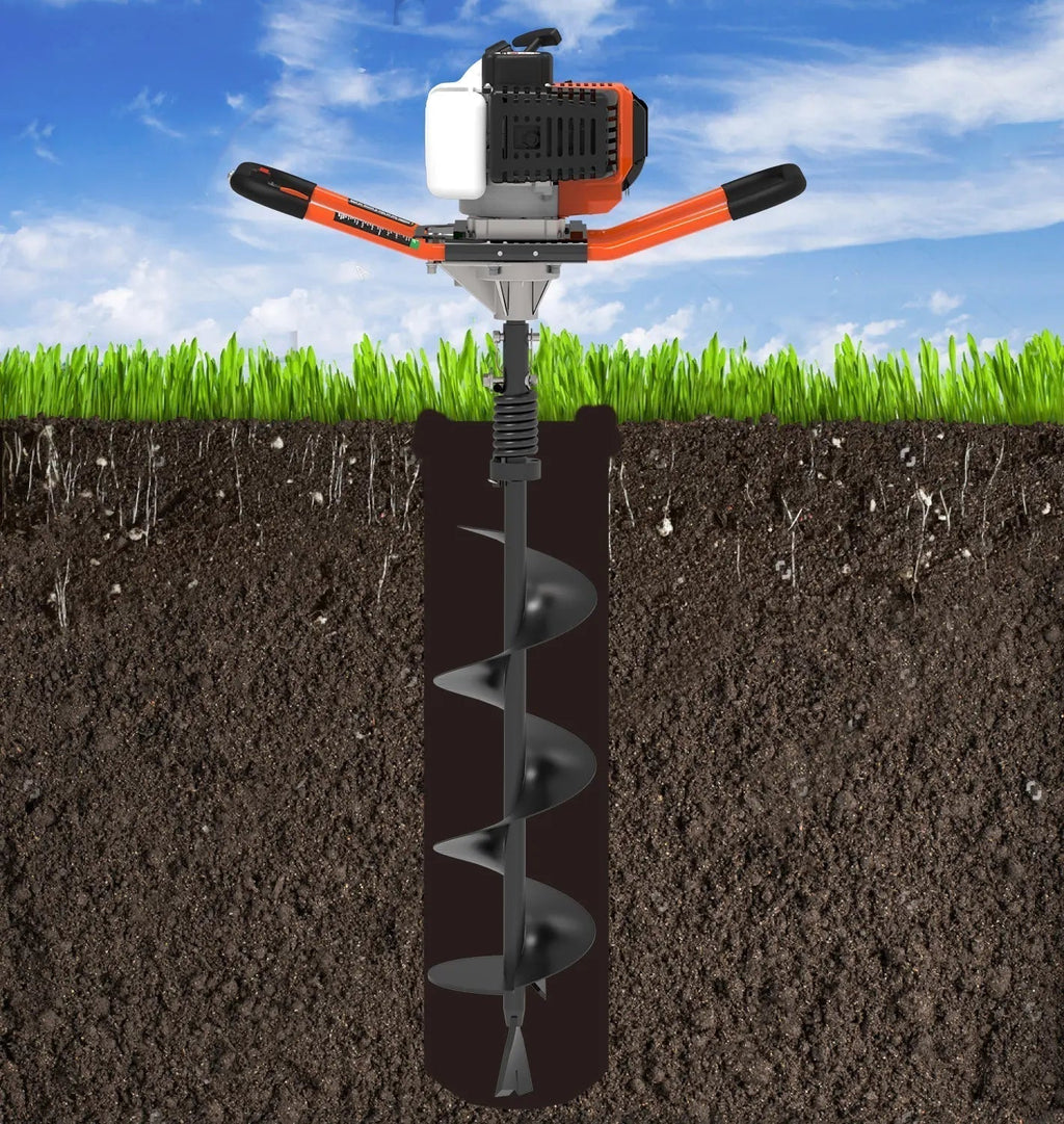 Yard Force Earth Auger 8″ Gas Powered 2-Cycle YF52-8 New