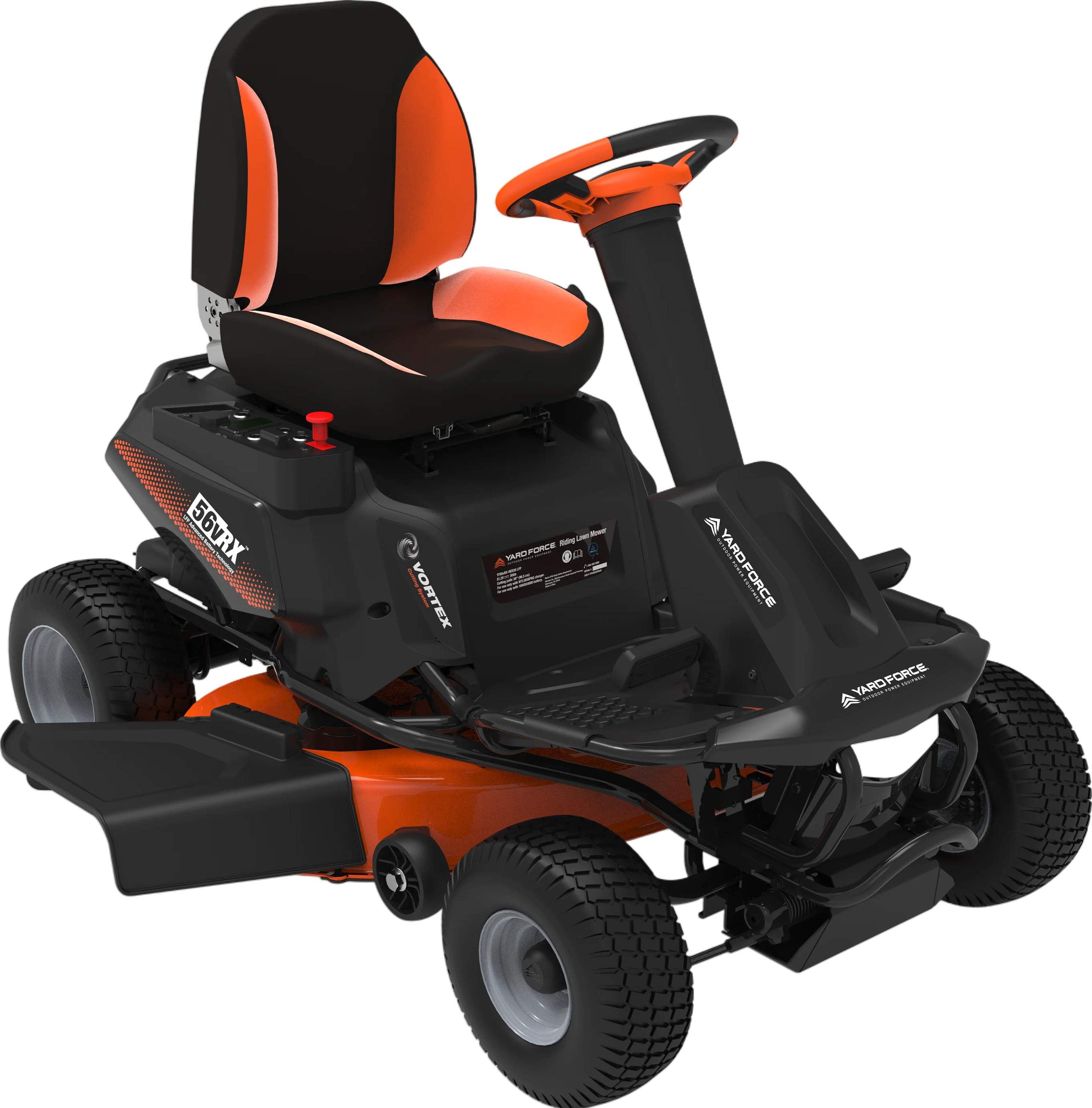 Yard Force Riding Lawn Mower 38″ 56V LFP Battery-Powered YF56VRX New