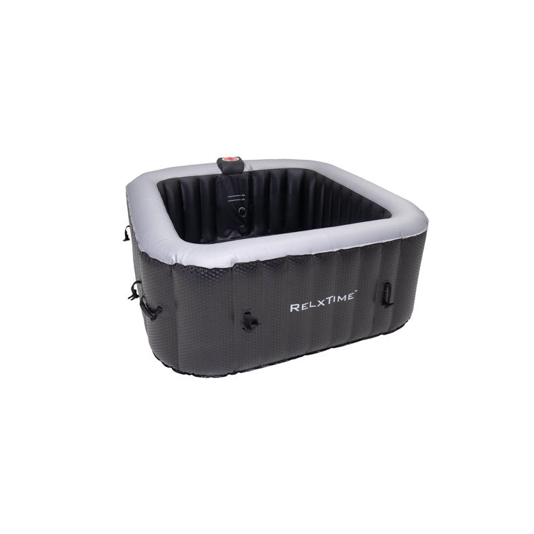 ZACHVO 120 Volt 3 – Person 120 – Jet Square Inflatable Hot Tub in Black