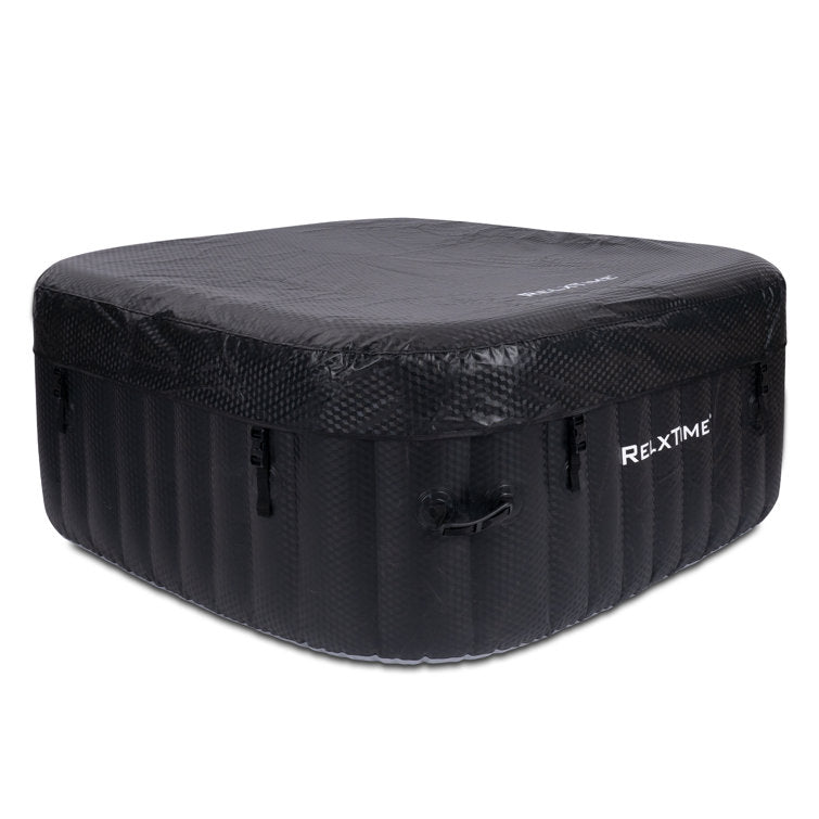 ZACHVO 120 Volt 3 – Person 120 – Jet Square Inflatable Hot Tub in Black