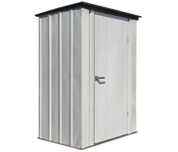 Arrow 4×3 Spacemaker Patio Shed Kit – Gray