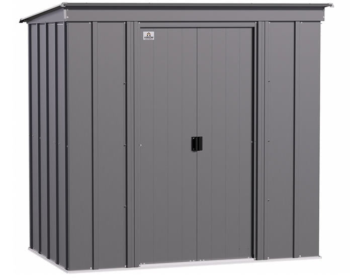 Arrow 6×4 Classic Steel Storage Shed Kit – Charcoal