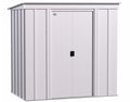 Arrow 6×4 Classic Steel Storage Shed Kit – Flute Gray