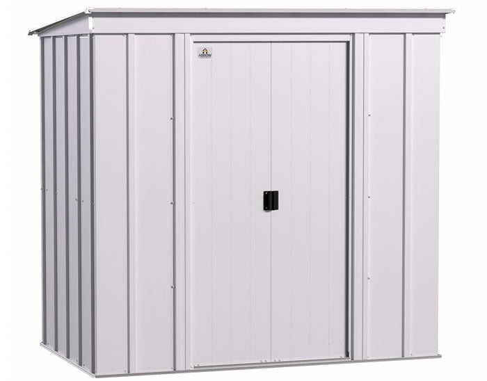 Arrow 6×4 Classic Steel Storage Shed Kit – Flute Gray