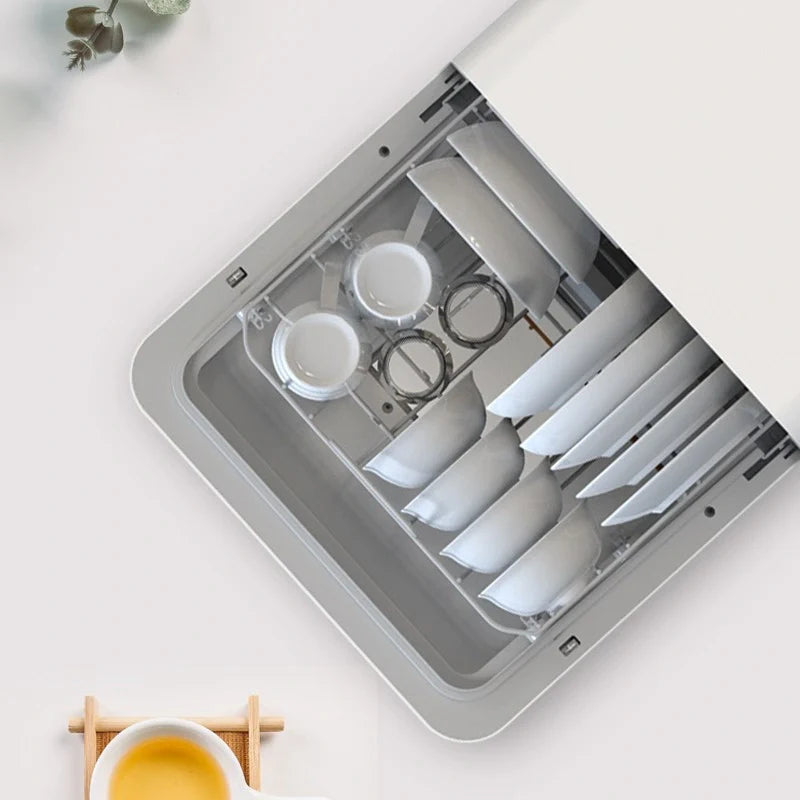 Compact Automatic Table Top Dishwasher – Portable Countertop Kitchen Dishwasher with 4 Place Settings