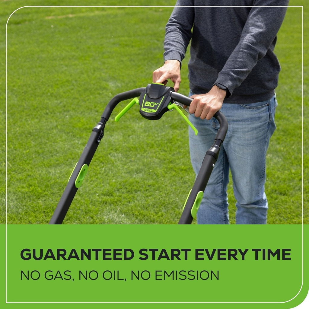 Greenworks 80V 25″ Brushless Cordless Self-Propelled Lawn Mower,3 in 1 Dual Blade LawnMover, W/4.0Ah Battery and Rapid Charger Included