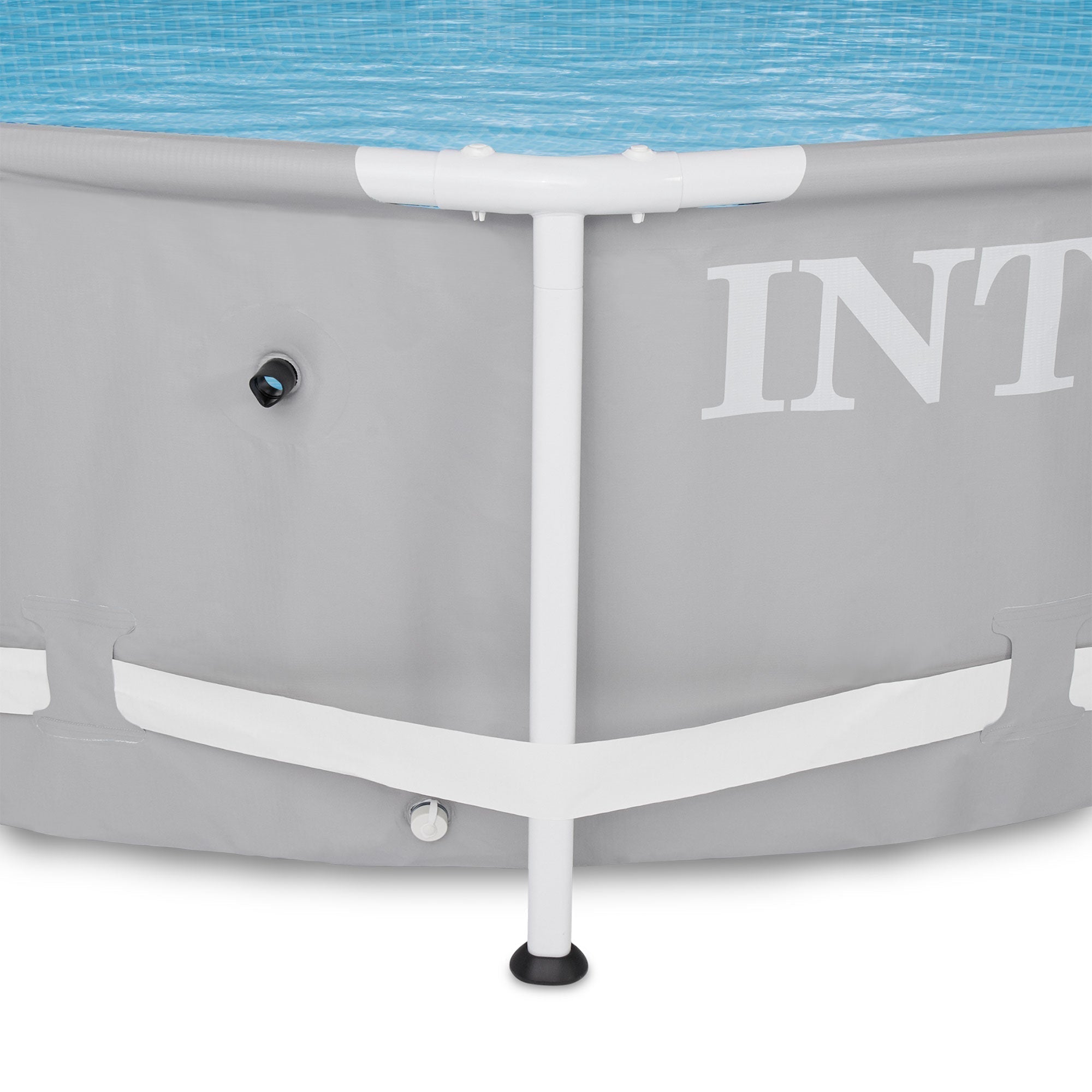 Intex 12ft x 30in Prism Frame Above Ground Round Swimming Pool & Robot Vacuum