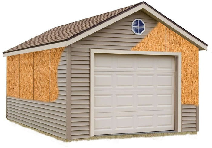 Greenbriar 12×20 Wood Garage Shed Kit – ALL Pre-Cut