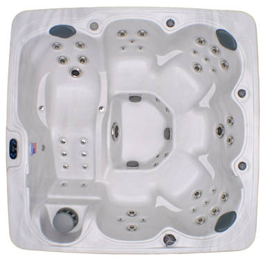 Luxuria Spas 220 Volt 6 – Person 55 – Jet Square Plug & Play Hot Tub with Ozonator