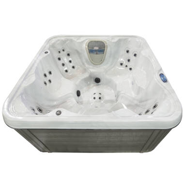 Luxuria Spas 4 – Person 51 – Jet Acrylic Square Hot Tub with Ozonator
