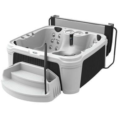 Luxuria Spas 4 – Person 51 – Jet Acrylic Square Hot Tub with Ozonator