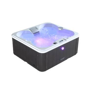 Luxuria Spas 4 – Person 51 – Jet Acrylic Square Hot Tub with Ozonator